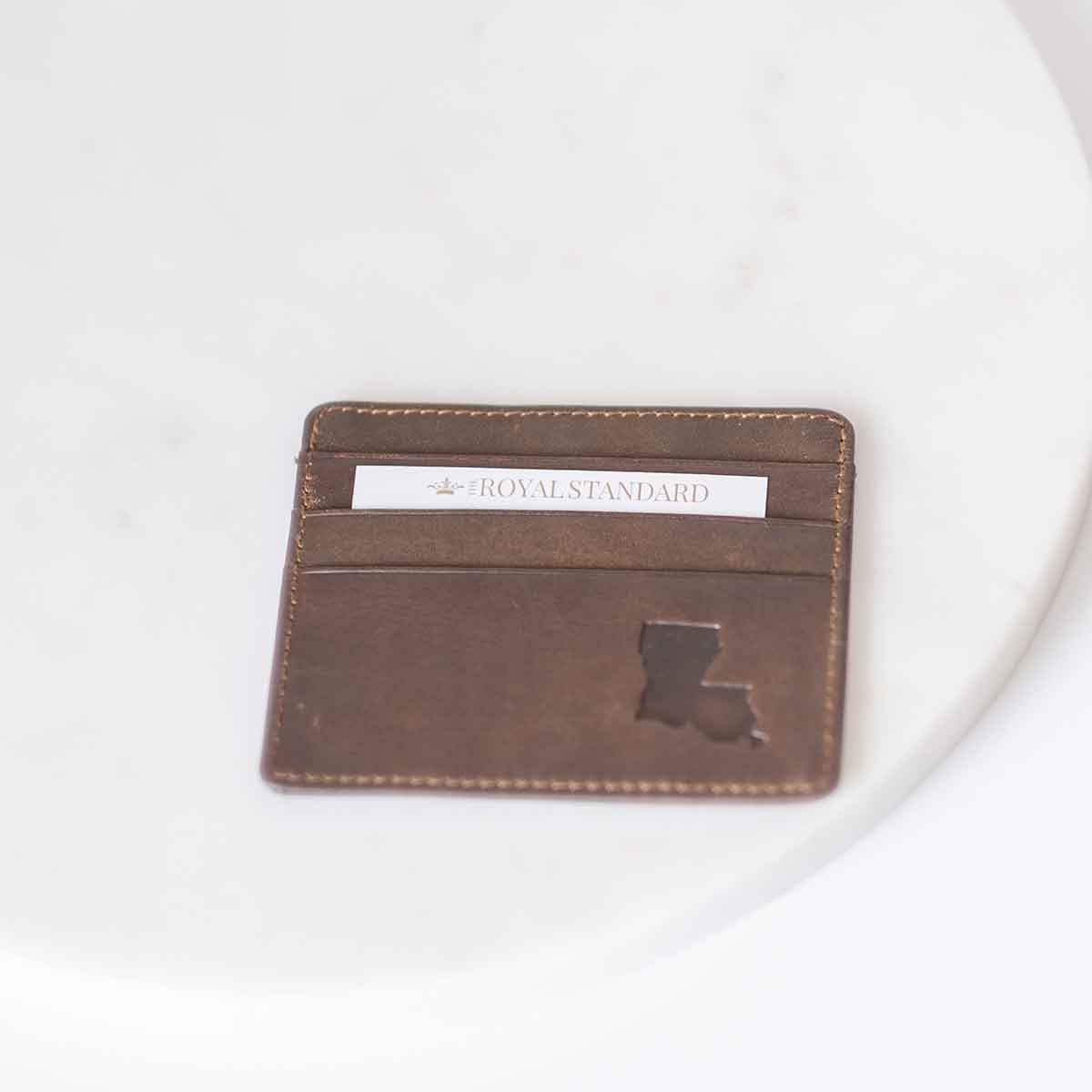 Leather Slim Wallet- Louisiana
