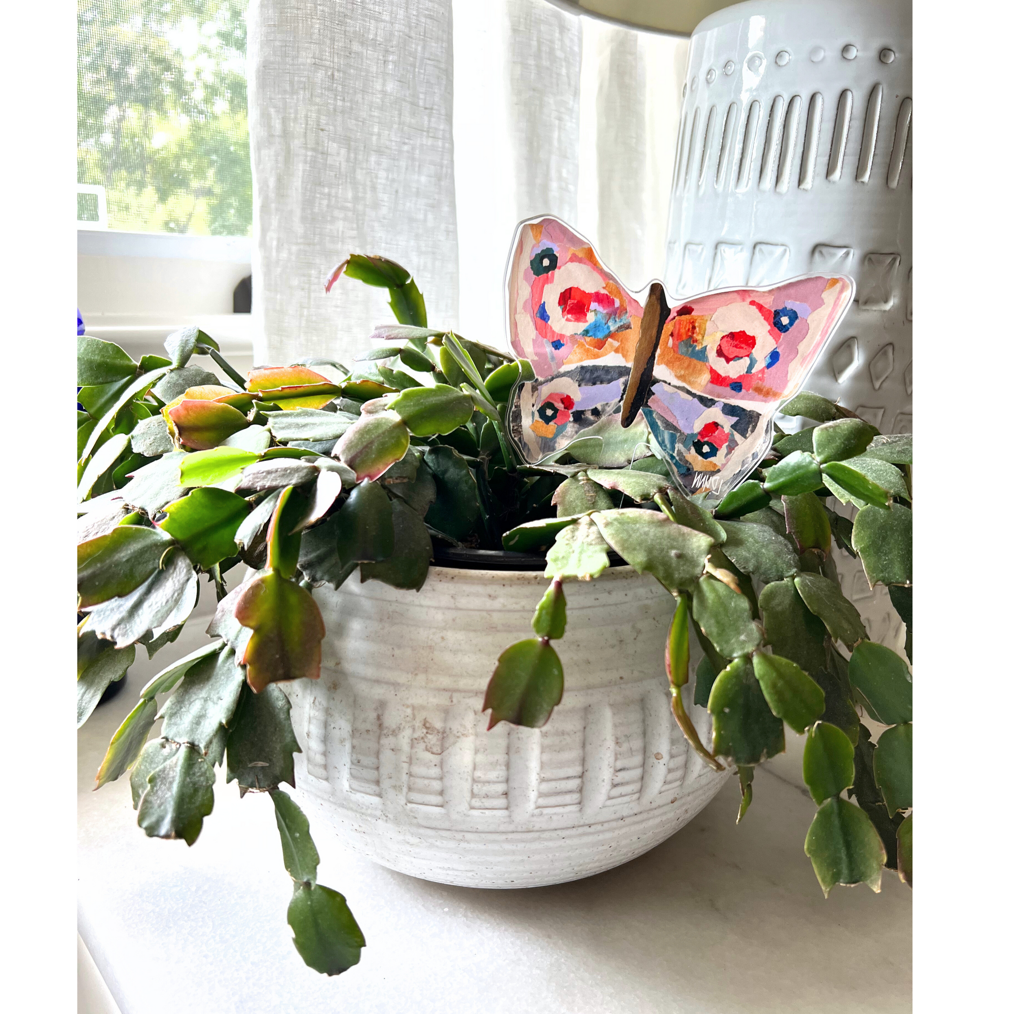 Acrylic Butterfly Plant Stick