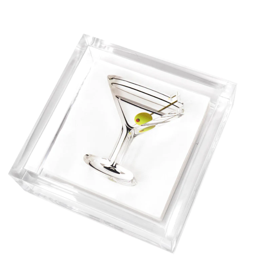 Cocktail Napkin Set, Martini