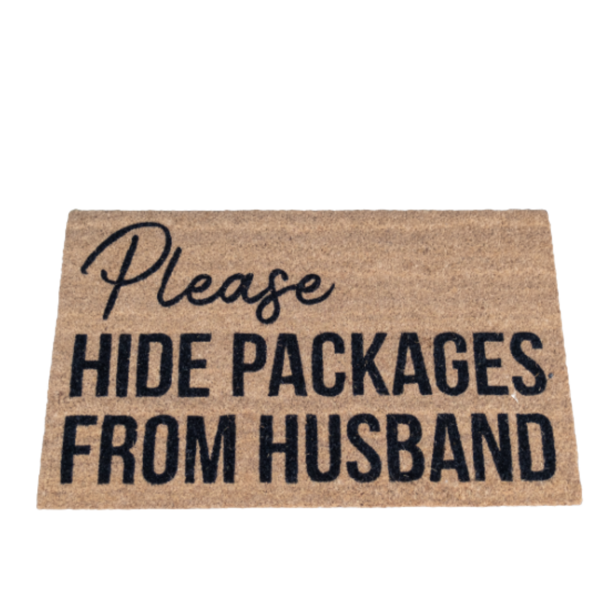 Hide The Packages Coir Doormat