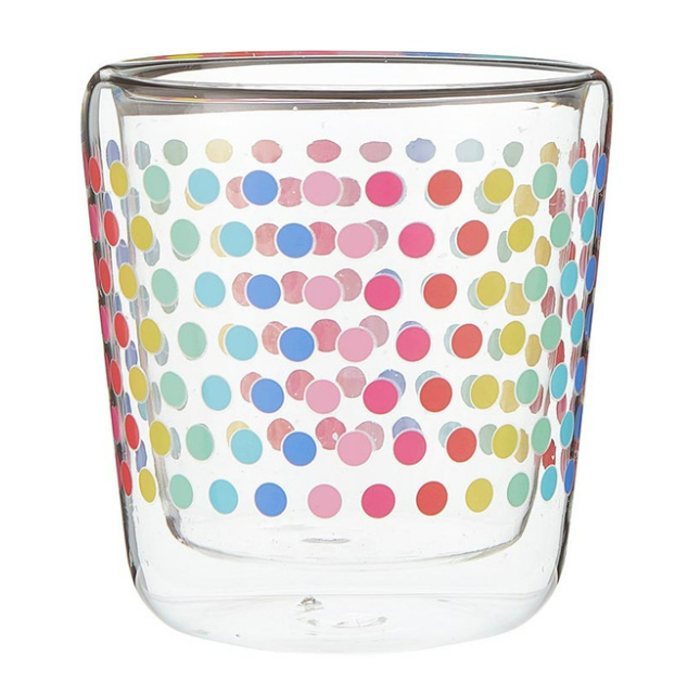 Double Wall Glass - Bright Dots