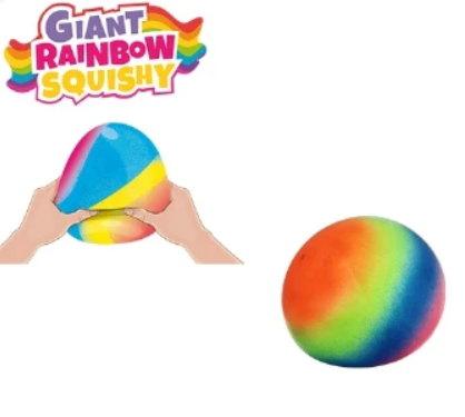 Large Rainbow Squish Ball
