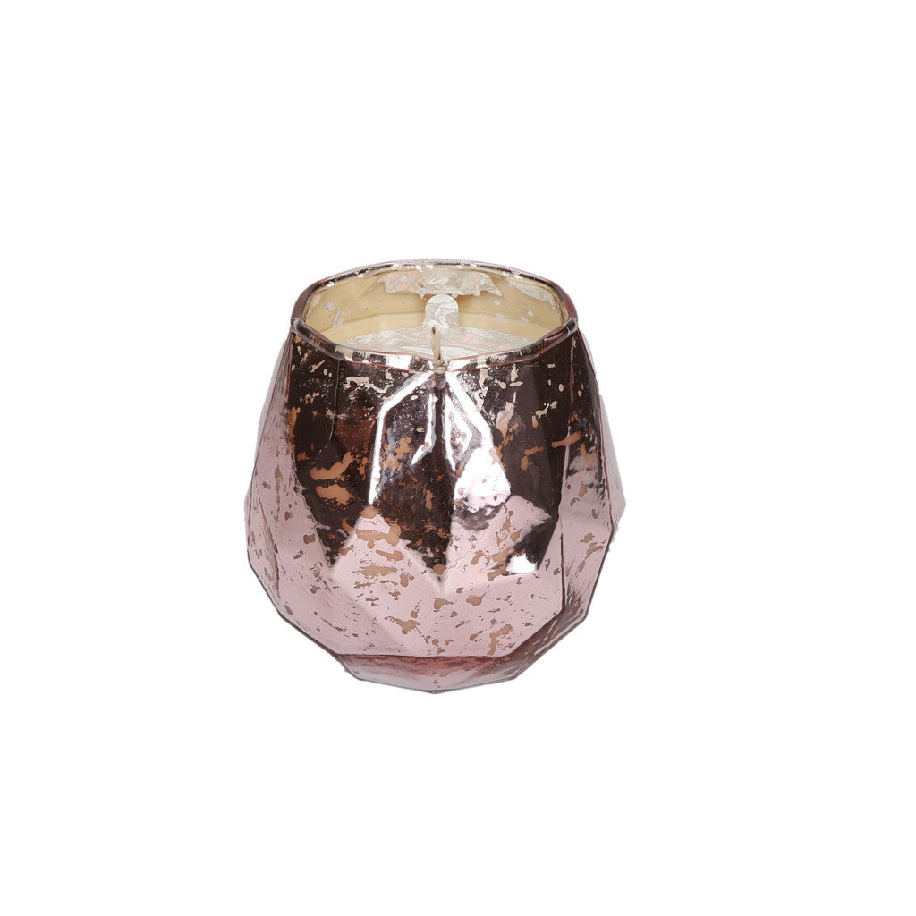 Sweet Grace Pink Mercury Glass Candle #011