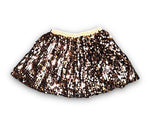 A black and gold sequin tutu for kids/youth sizes.