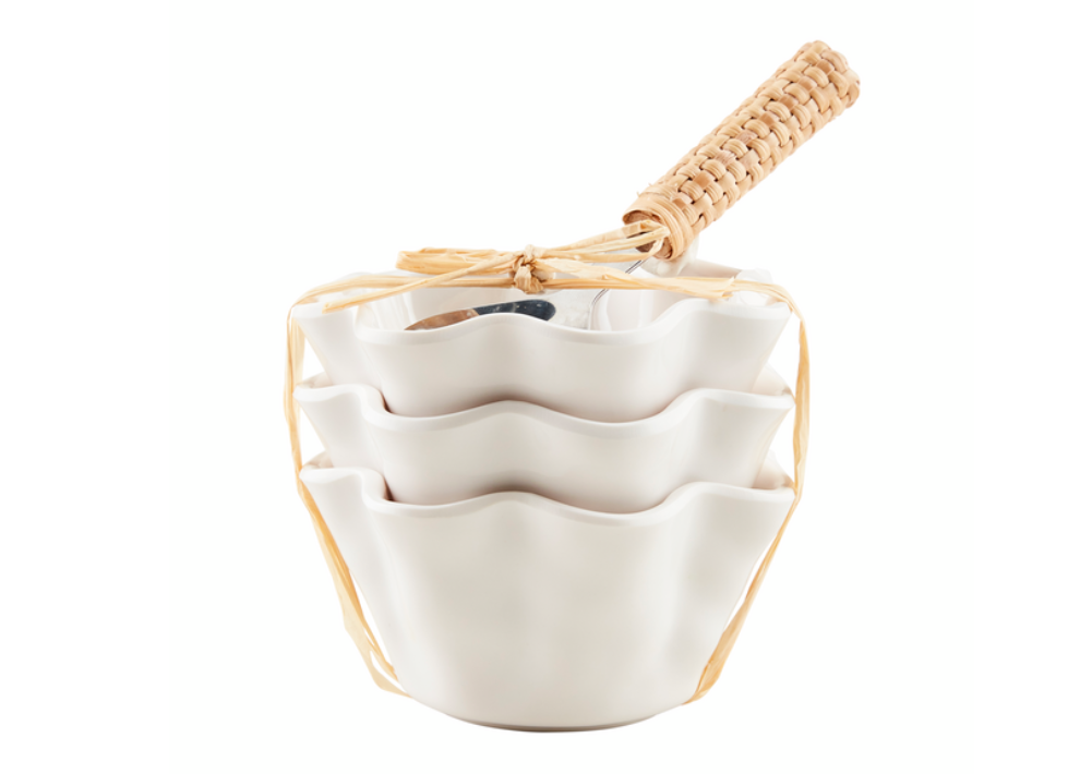 Ruffle Melamine Tidbit Set