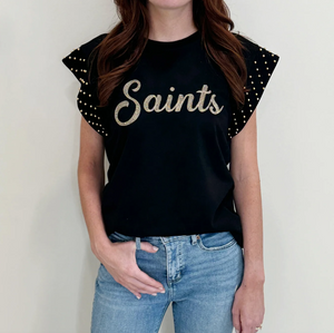 Saints Pearl Flutter Sleeve