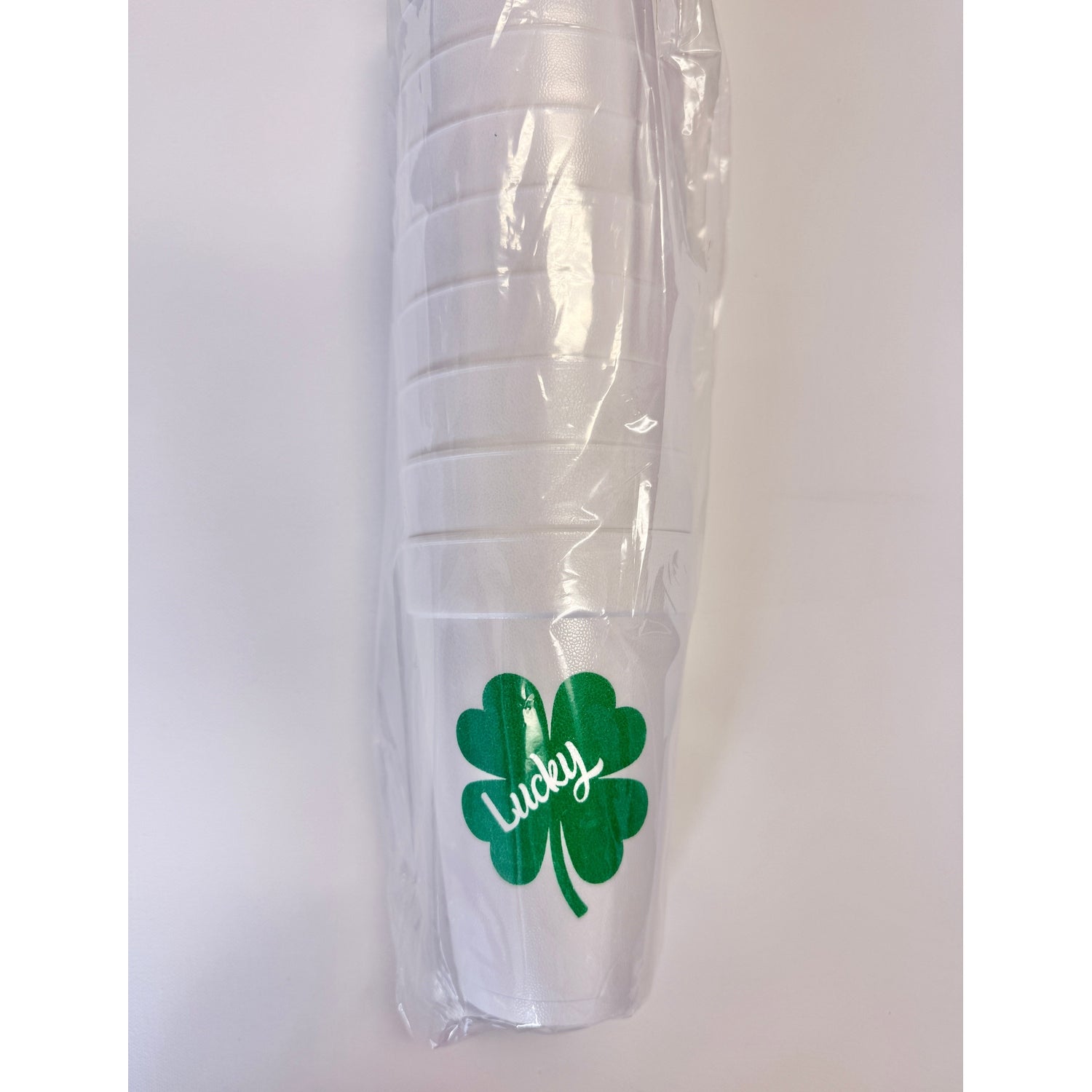 Lucky Clover Styrofoam Cups