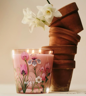 Himalayan Salt & Rosewater Decorative 3 Wick Candle