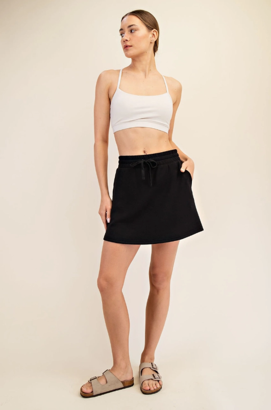 Black Modal Skort