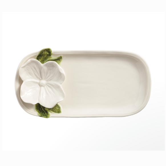 White Flower Everything Plate