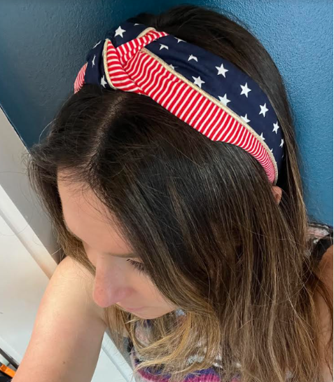 Adult Knot Headband- Americana Gold