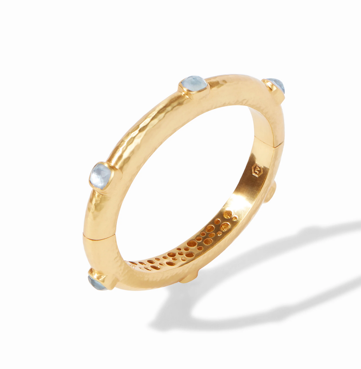 Catalina Hinge Bangle, Aquamarine