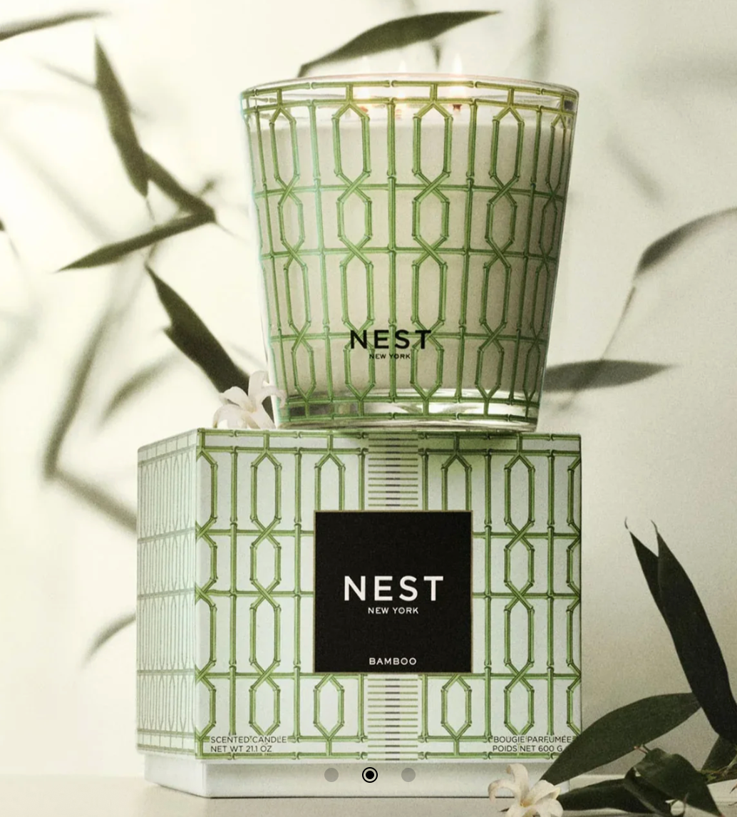 Bamboo Decorative 3 Wick Candle