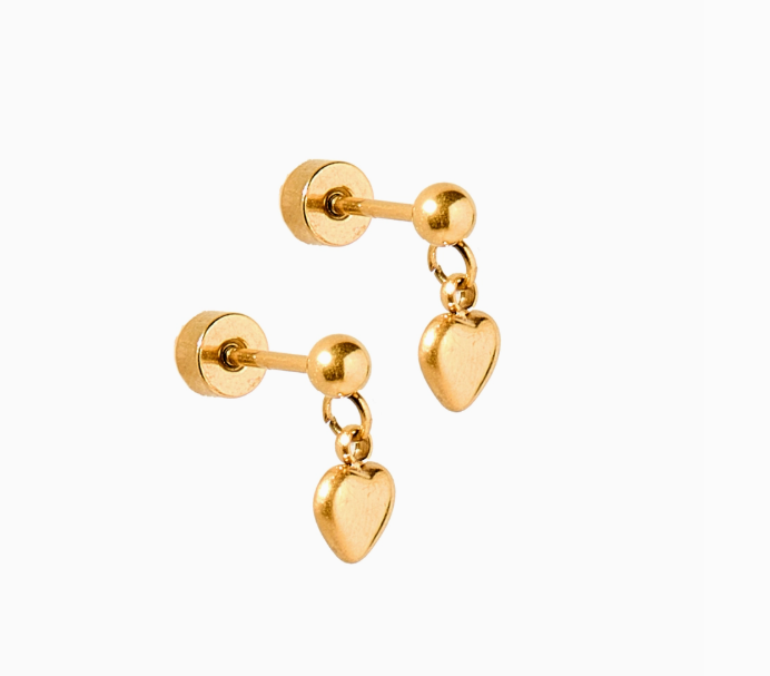 Screwback Stud - Millie Heart