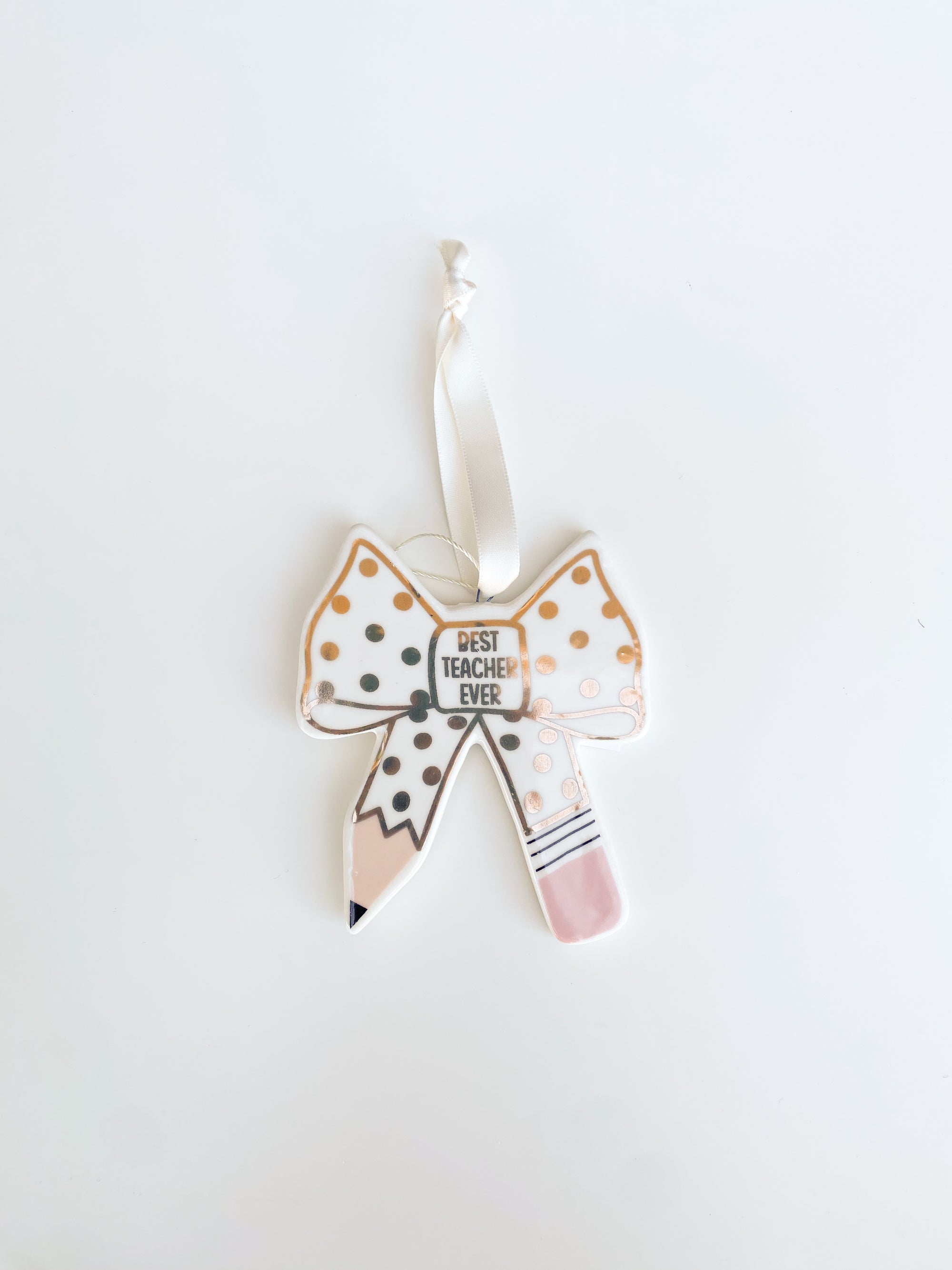 Ornament Best Teacher Bow