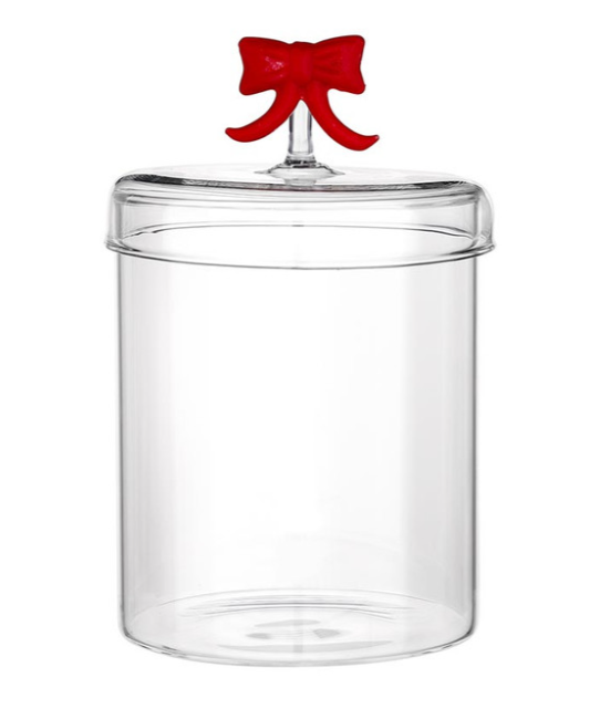 Red Bow Figurine Jar