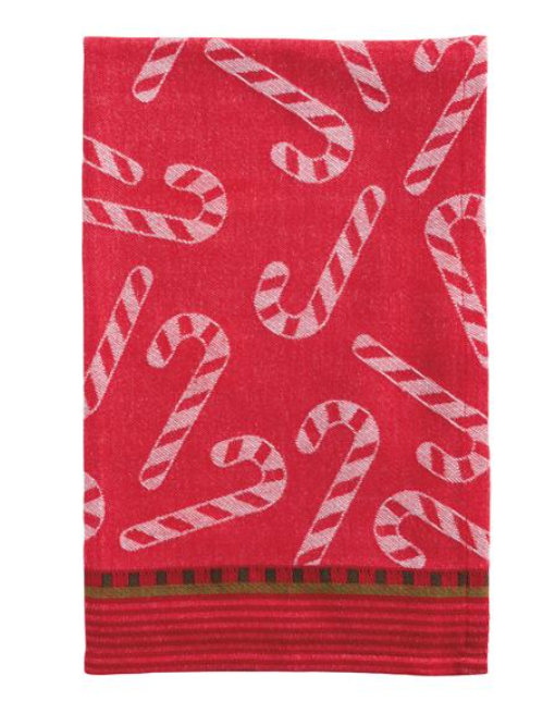 Candy Cane Jacquard Towel