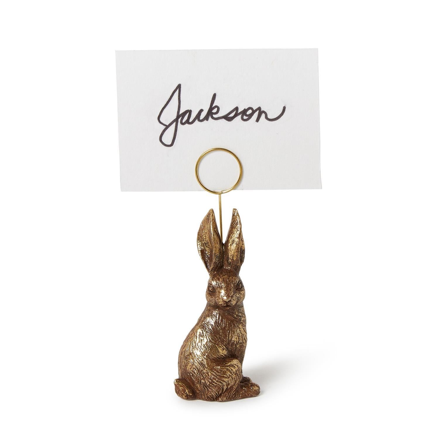 Golden Bunny Place Card / Photo Holder