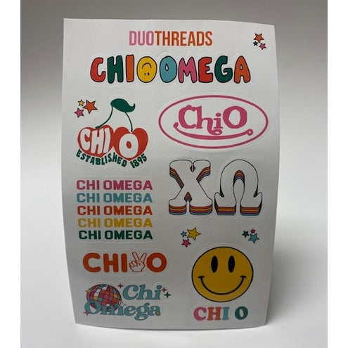 Chi Omega Sticker Sheet (FINAL SALE)