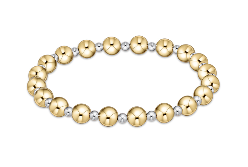 Classic Grateful Mixed Metal Bead Bracelet