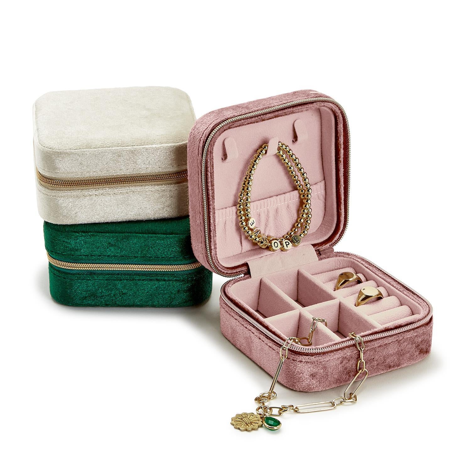 Velvet Travel Jewelry Box