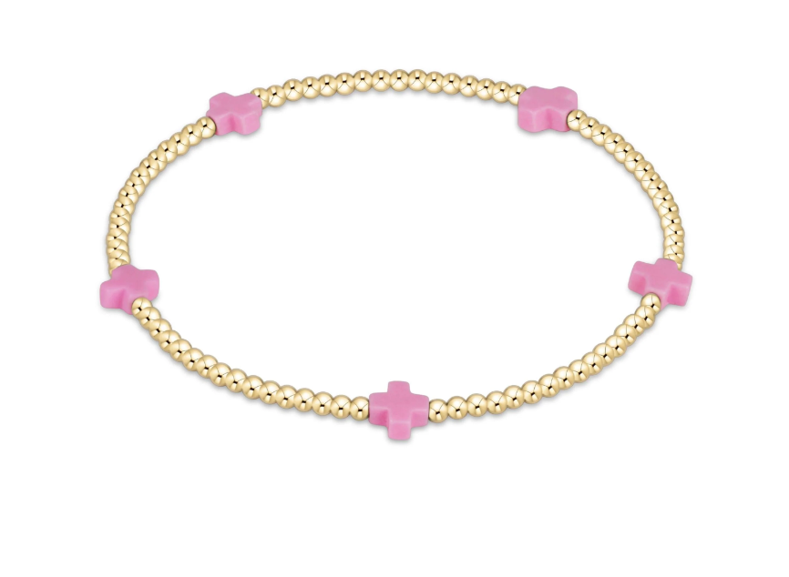 Signature Cross Small Gold Pattern 2mm