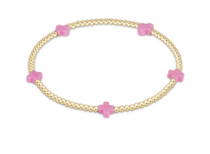 Signature Cross Small Gold Pattern 2mm