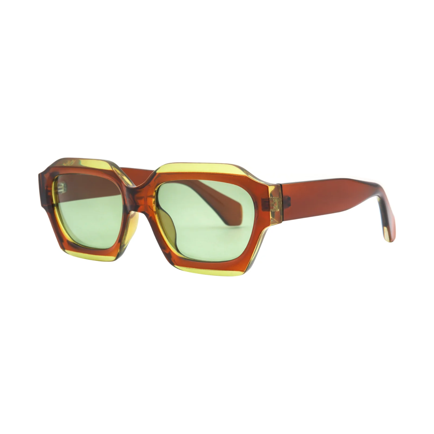 MONA - Polarized Sunglasses - Brown/Green/Green Lens