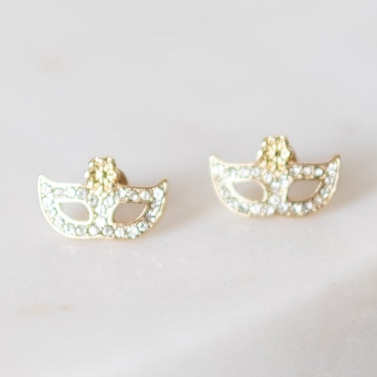 Royal Court Stud Earrings Gold .5"