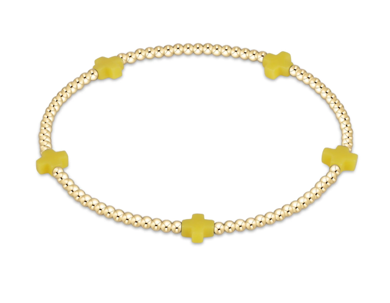 Signature Cross Small Gold Pattern 2mm