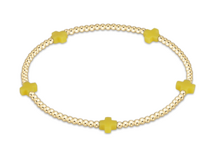 Signature Cross Small Gold Pattern 2mm