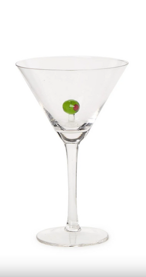Martini Glass w/Olive