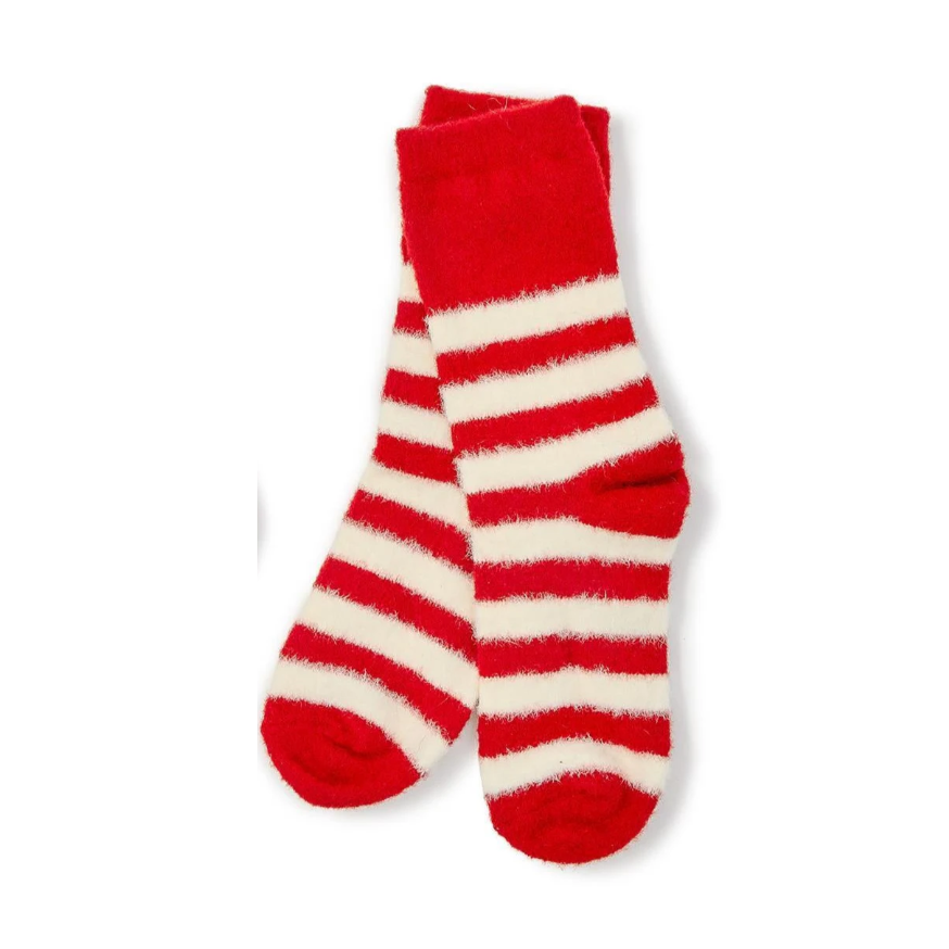 Red & White Stripe Sock