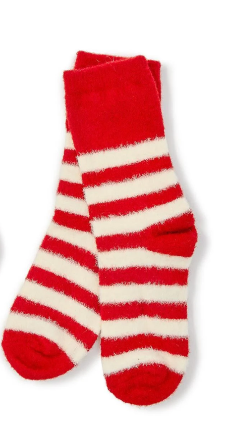 Red & White Stripe Sock