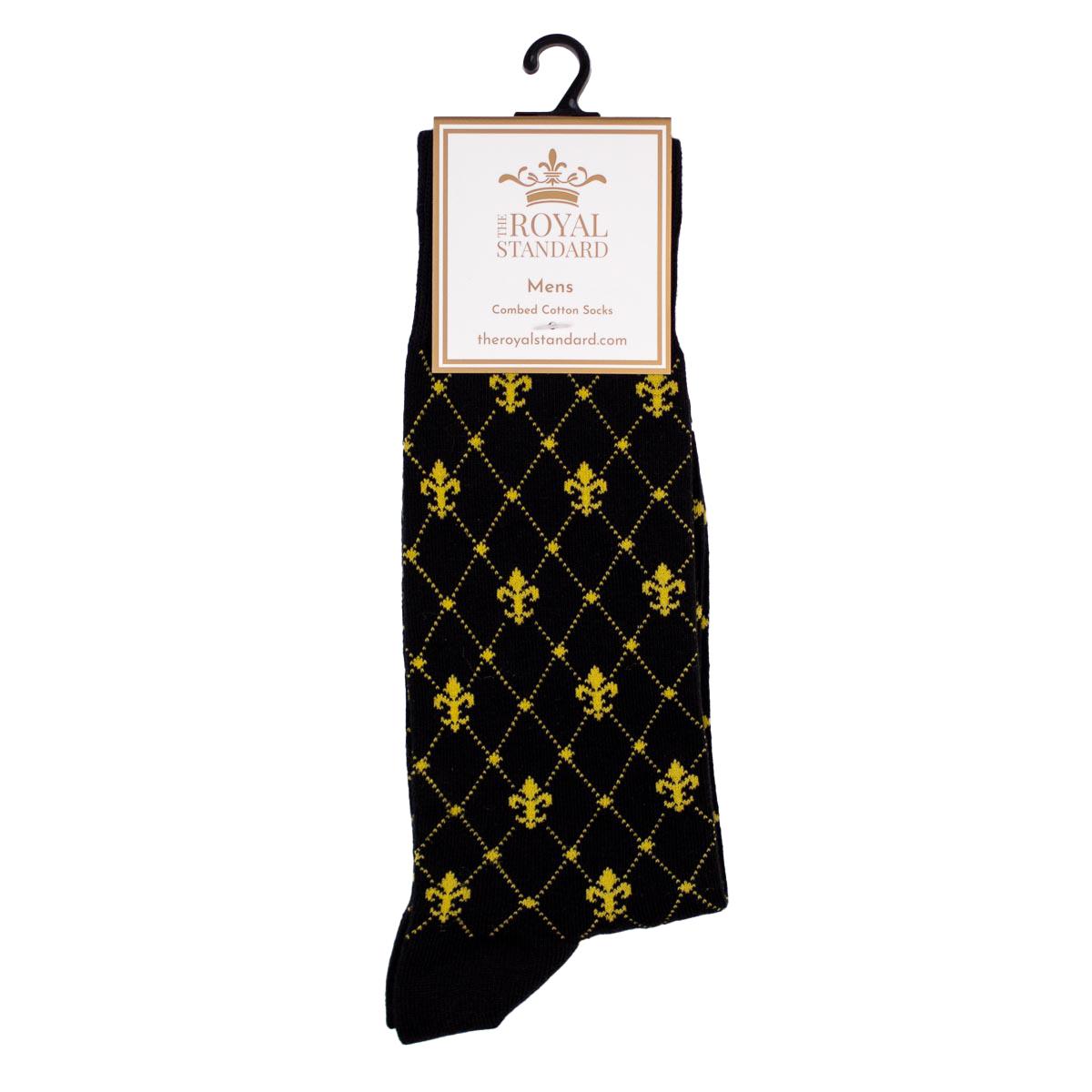 Men's Clovis Socks- Blk/Gold