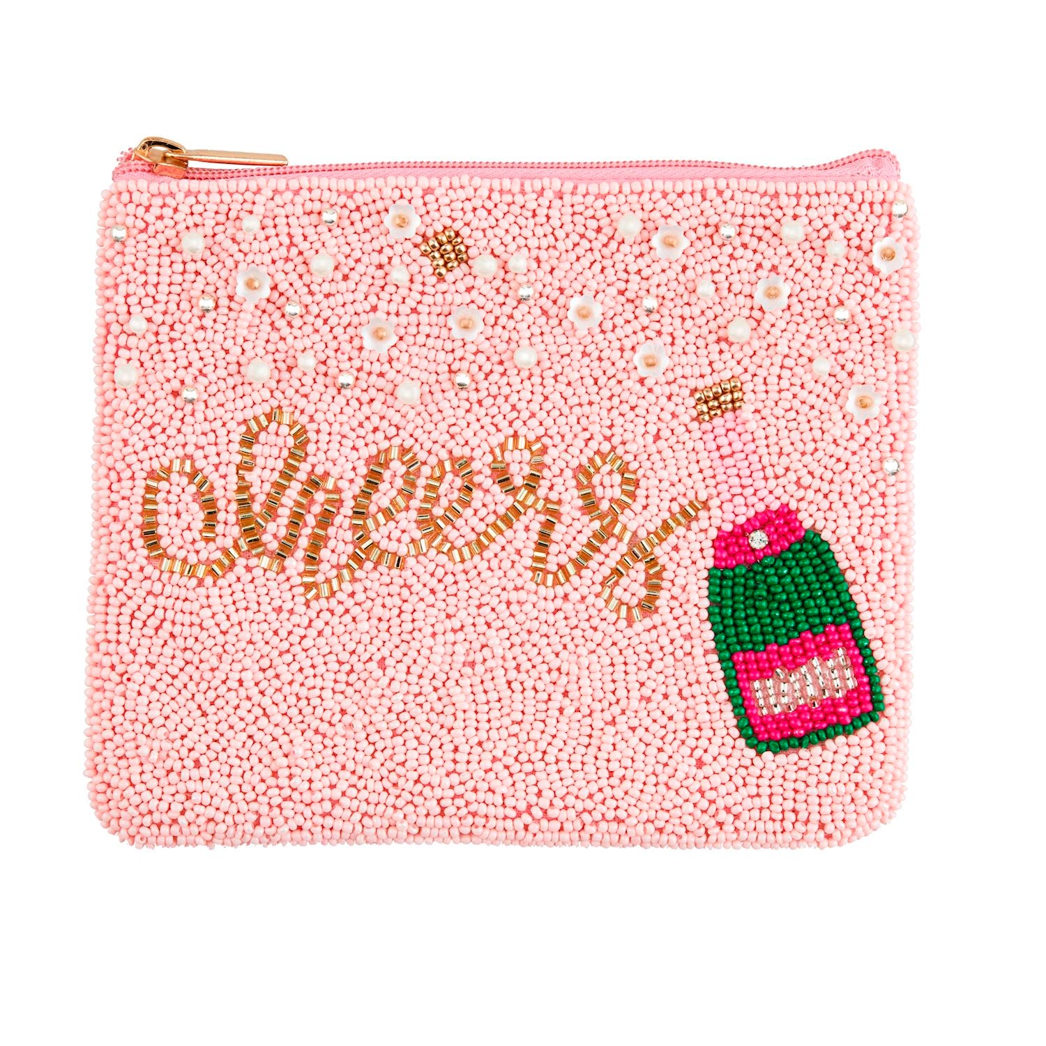 Holiday Bead Pouch- Cheers