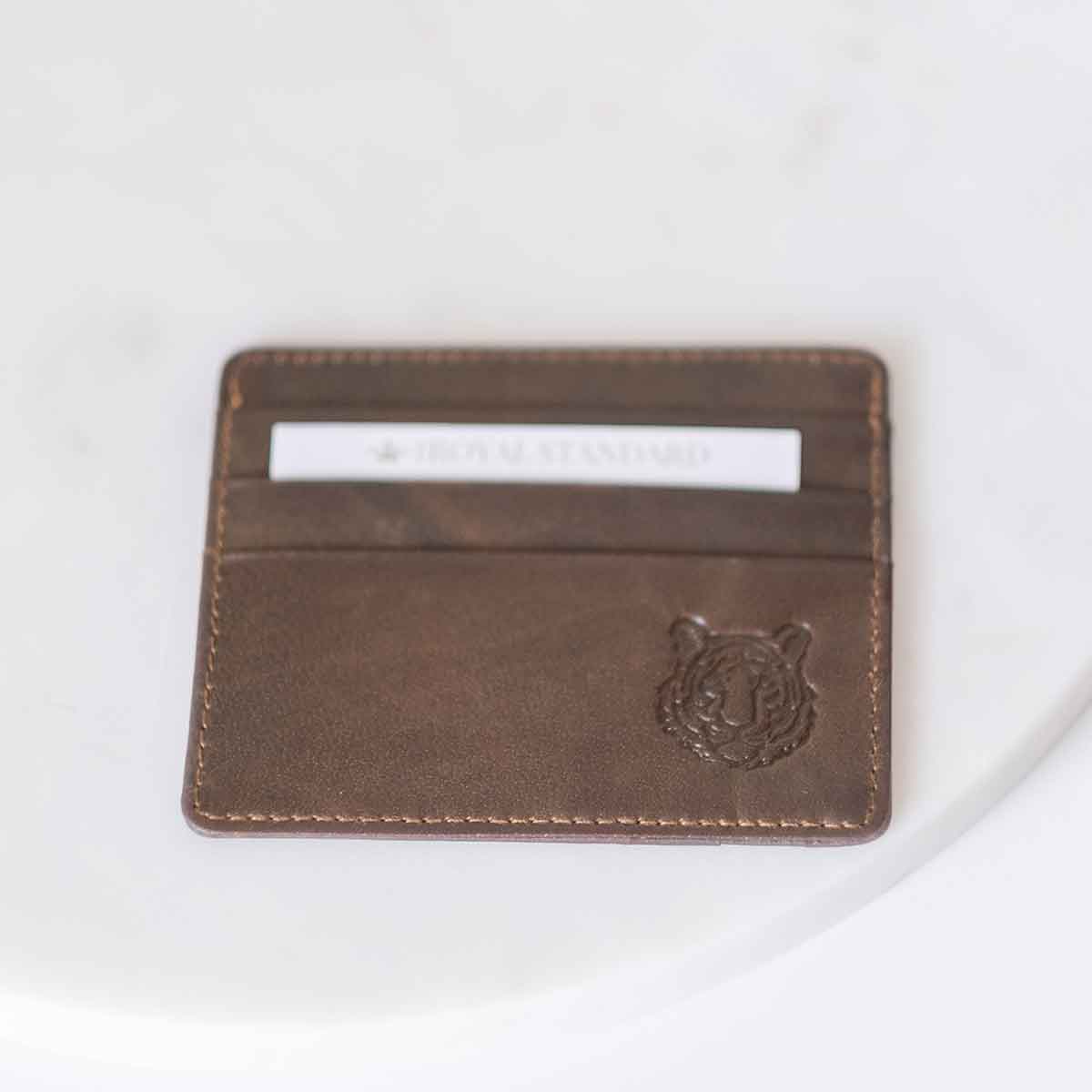Leather Slim Wallet- Tiger