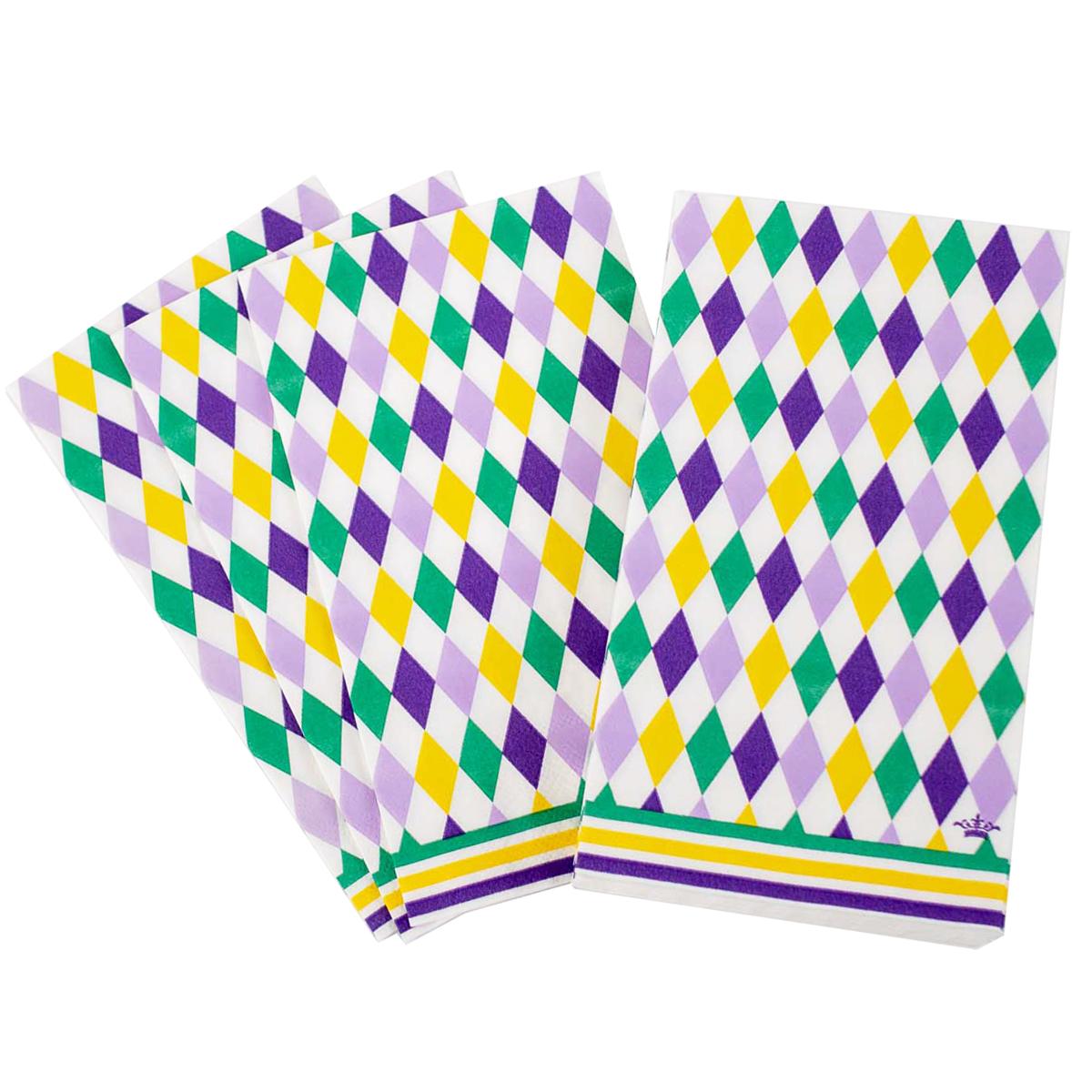 Mardi Gras Harlequin Guest Napkins (Pack of 16)