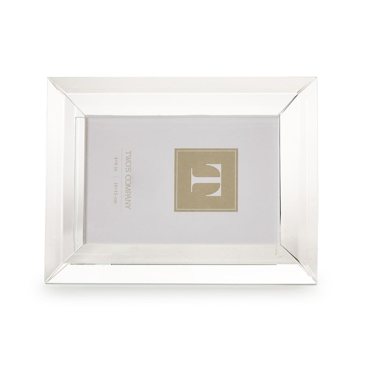 Clear crystal picture frame at an angle