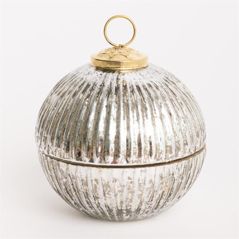 Silver Ornament Candle