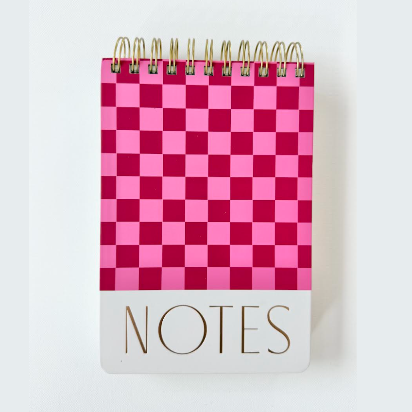 Large Chunky Notepad - Burgundy/Pink