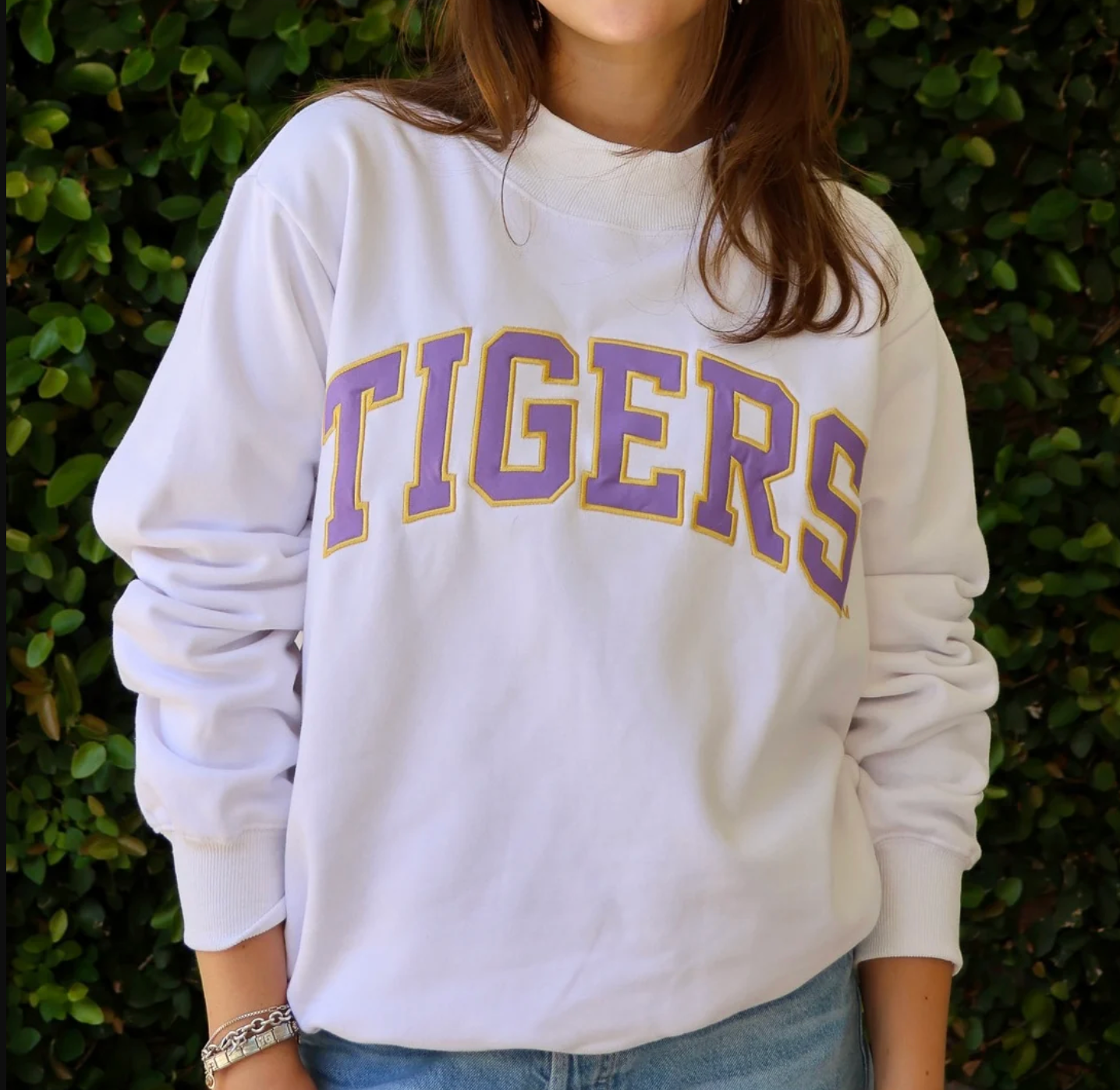 Tigers Mockneck Sweatshirt White