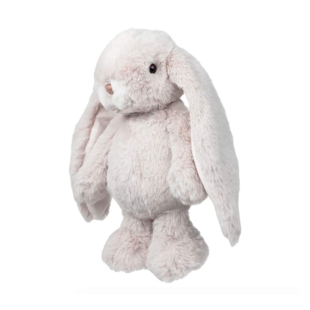 Plush rabbit toy on a white background