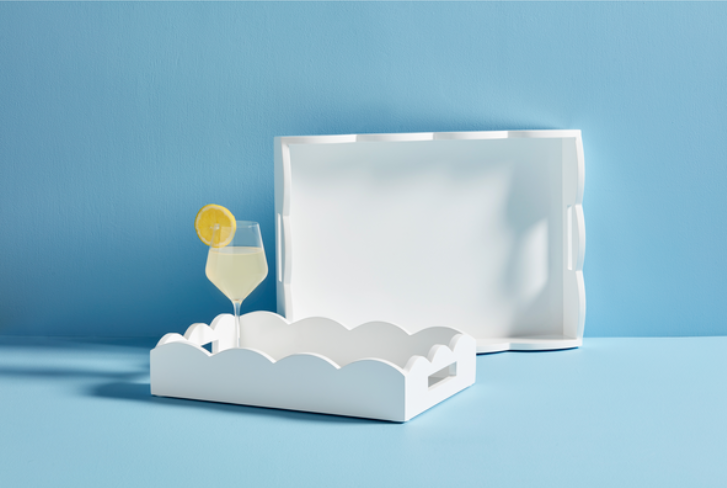 Scalloped Lacquer Tray