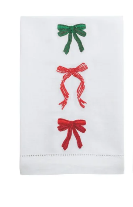 Triple Bow Embroidered Towel