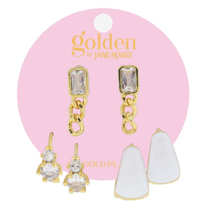 Golden Earrings Set