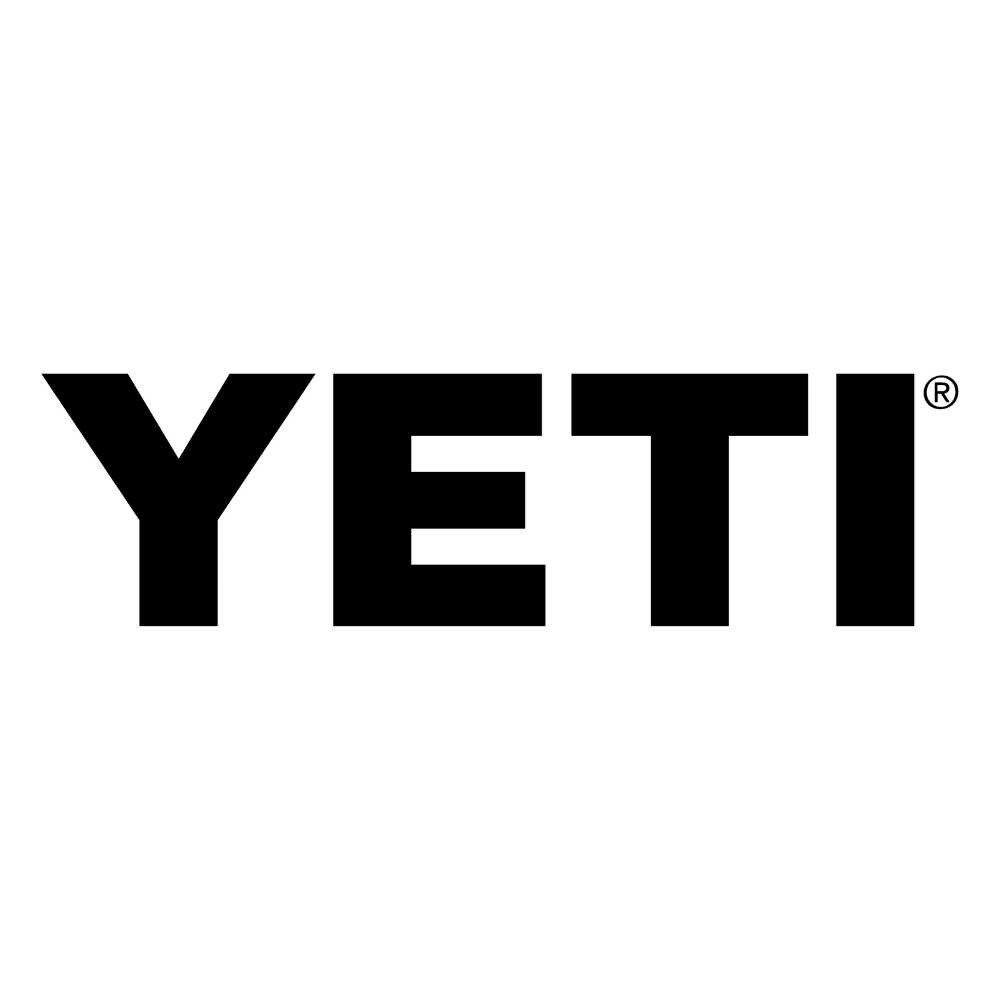 Black YETI logo on a white background