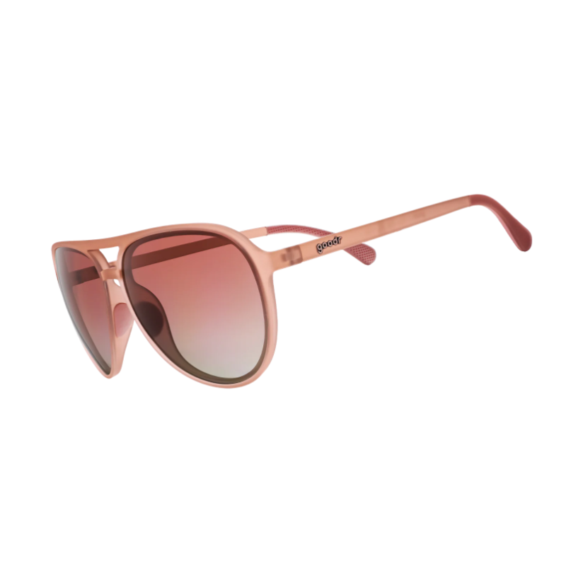 Pink aviator sunglasses, side view