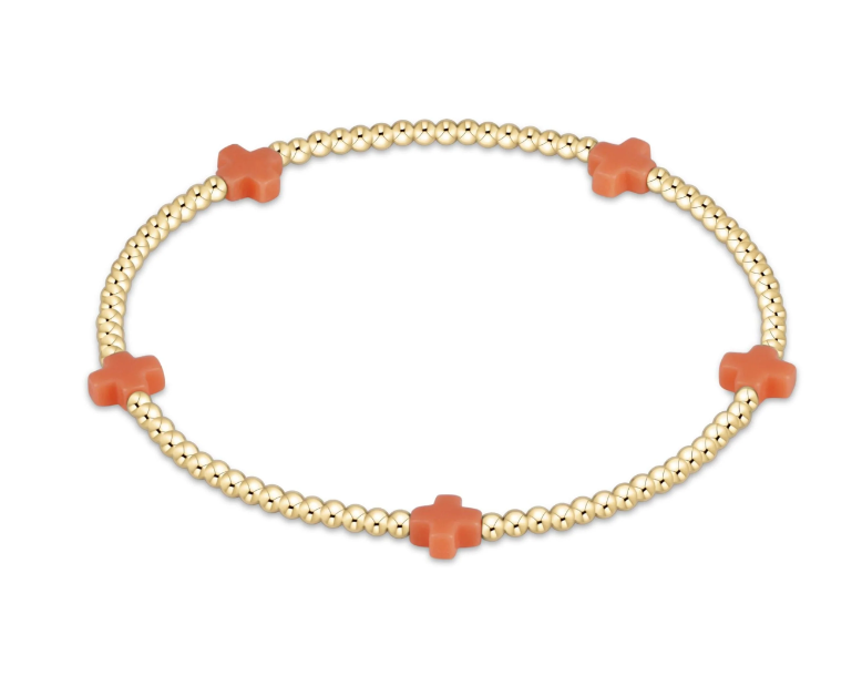 Signature Cross Small Gold Pattern 2mm