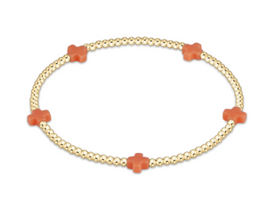 Signature Cross Small Gold Pattern 2mm